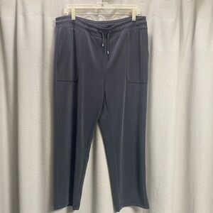 Chicos Zenergy pull on pants SZ 2R 12-4R Grey modal blend Gray ankle casual‎ EUC